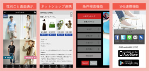 コーディネート機能でECサイトや店舗の販売促進